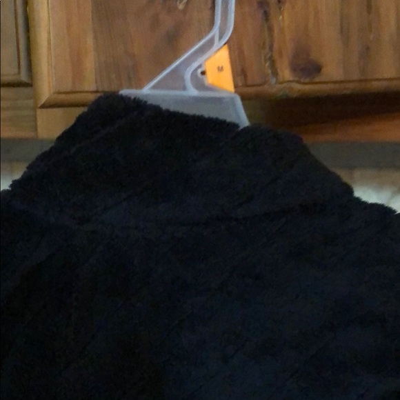 Black thick velour vest zip up with pockets - Picture 7 of 8